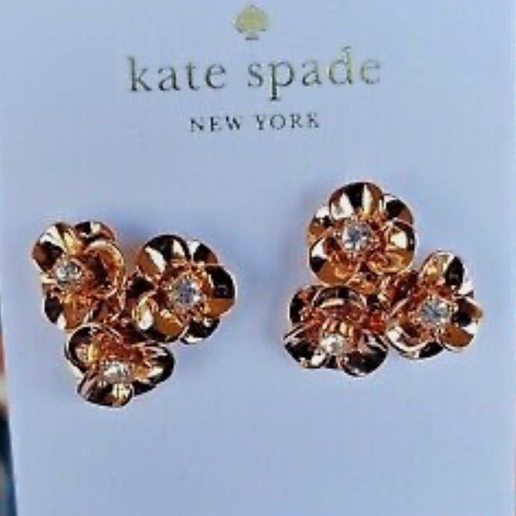 New Kate Spade Shine On Rose Gold Earrings - Picture 4 of 14